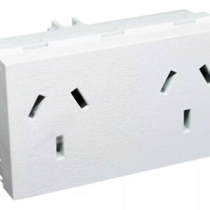 MOD TOMA 220+TX2 BLA 10A 3M DOBLE VERONA PLAT