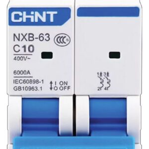 INT. TERMOMAGNÉTICO CHINT NXB-63, IN:10A, ICN:6KA, CURVA C, 2-POLOS