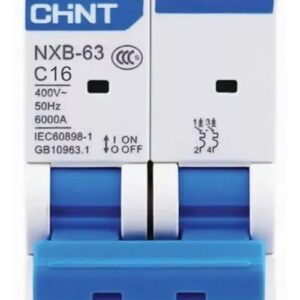 INT. TERMOMAGNÉTICO CHINT NXB-63, IN:16A, ICN:6KA, CURVA C, 2-POLOS