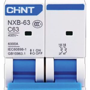 INT. TERMOMAGNÉTICO CHINT NXB-63, IN:63A, ICN:6KA, CURVA C, 2-POLOS