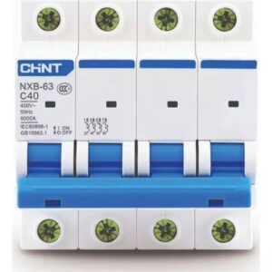 INT. TERMOMAGNÉTICO CHINT NXB-63, IN:40A, ICN:6KA, CURVA C, 4-POLOS