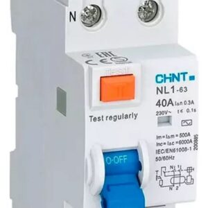 DISYUNTOR BIPOLAR CHINT NXL, 40A - 30MA - CLASE AC - 6KA