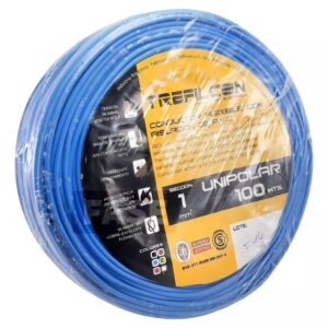 CABLE UNIPOLAR NORMALIZADO 1 MM CELESTE