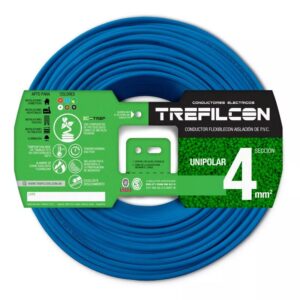 CABLE UNIPOLAR NORMALIZADO 4 MM CELESTE
